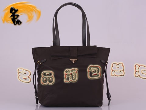 BR4022 Prada休閑包 普拉達單肩包 防水尼龍帆布女包 帆布包 咖啡色