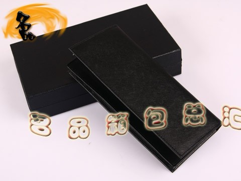 2M1113A Prada錢(qián)包 進(jìn)口十字紋牛皮錢(qián)夾 普拉達(dá)男士長(zhǎng)款錢(qián)包 Prada錢(qián)夾 黑色
