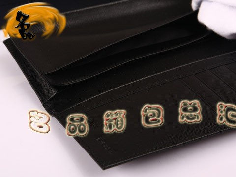 2M1113A Prada錢(qián)包 進(jìn)口十字紋牛皮錢(qián)夾 普拉達(dá)男士長(zhǎng)款錢(qián)包 Prada錢(qián)夾 黑色