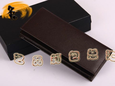 2M1113A Prada錢(qián)包 進(jìn)口十字紋牛皮錢(qián)夾 普拉達(dá)男士長(zhǎng)款錢(qián)包 Prada錢(qián)夾 啡色