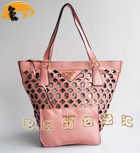 1026 Prada 最新款女包 時(shí)尚休閑女士單肩包 Prada女包 原版一比一品質(zhì) 粉紅色