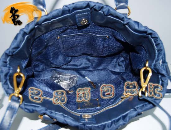 29208 Prada時尚休閑女士單肩包 Prada女包 普拉達手提包 最新款女包 藍色