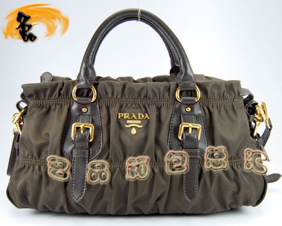 29211 最新款女包 Prada女包 Prada時尚休閑女士斜挎包 普拉達手提包 咖啡色