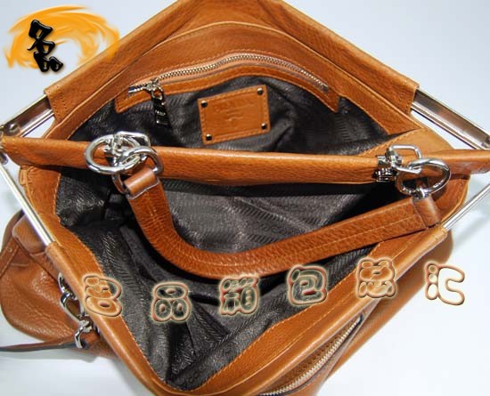 80068 Prada單肩包 Prada時尚休閑包 普拉達斜挎包 最新款女包 淺啡色