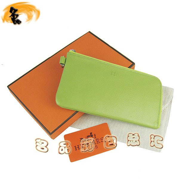 H010 Hermes錢(qián)包 愛(ài)馬仕最新款女士長(zhǎng)款錢(qián)夾 Hermes卡包 荔枝紋錢(qián)包 綠色