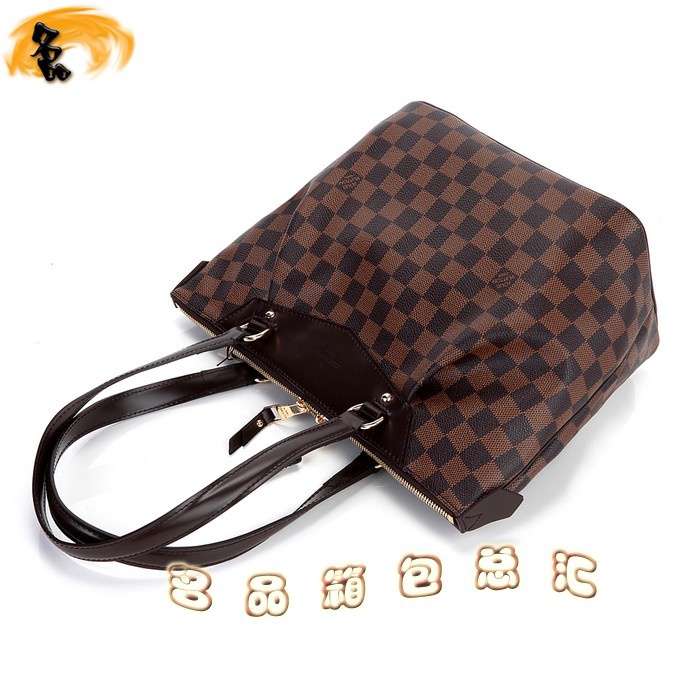 N41102 LV最新款 LV棋盤格女包 單肩包 LV格仔系列女士休閑包 咖啡色