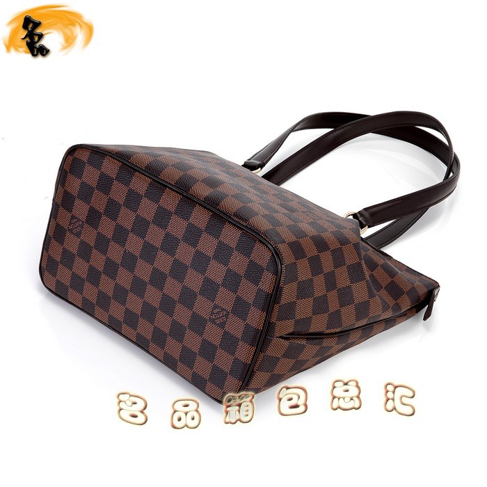 N41102 LV最新款 LV棋盤格女包 單肩包 LV格仔系列女士休閑包 咖啡色