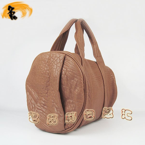 63460 Alexander Wang最新款時尚女士手提包 亞利山大王朋克柳釘女包 土黃色