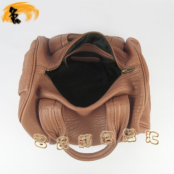 63460 Alexander Wang最新款時尚女士手提包 亞利山大王朋克柳釘女包 土黃色