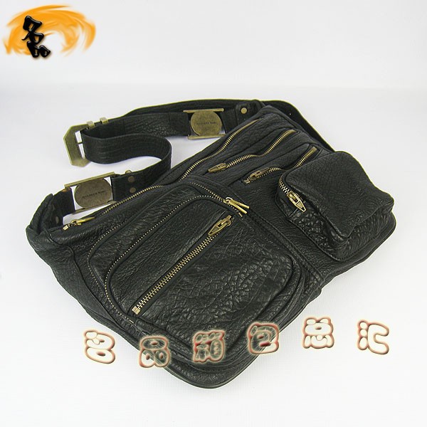 63465 Alexander Wang斜挎包 最新款時尚女士單肩包 亞利山大王女包 黑色