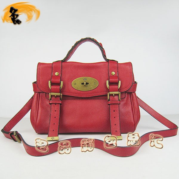 1880 手提包 Mulberry新款時(shí)尚女包 Mulberry斜挎包 瑪百莉 紅色