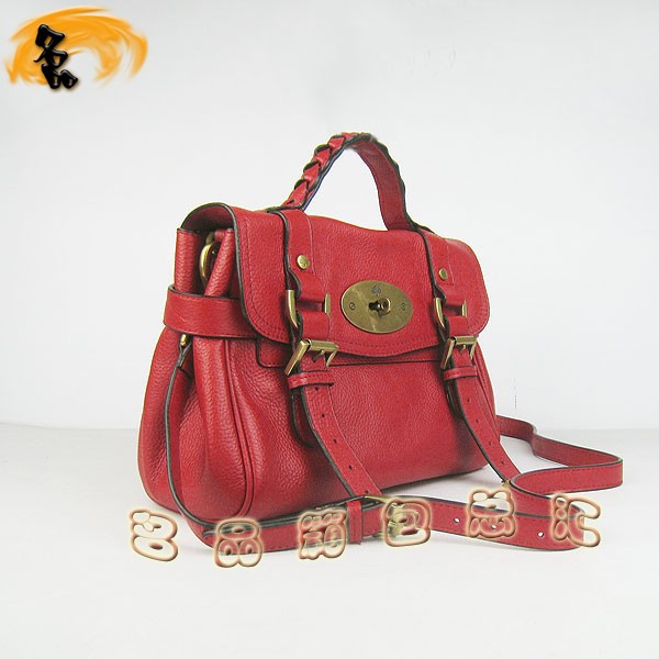 1880 手提包 Mulberry新款時(shí)尚女包 Mulberry斜挎包 瑪百莉 紅色