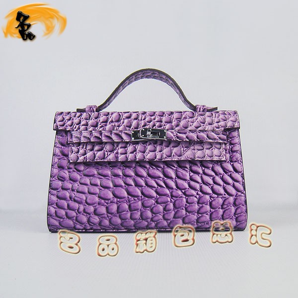 H008 最新款Hermes女包 手提包 愛馬仕晚宴包 Hermes Kelly Bag 凱莉包 石頭紋 紫色