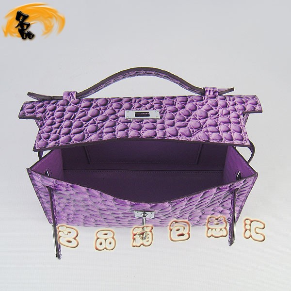 H008 最新款Hermes女包 手提包 愛馬仕晚宴包 Hermes Kelly Bag 凱莉包 石頭紋 紫色