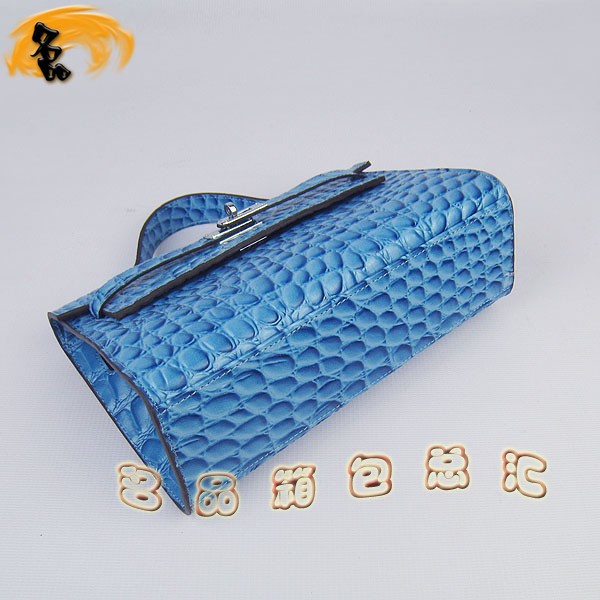 H008 最新款Hermes女包 手提包 愛馬仕晚宴包 Hermes Kelly Bag 凱莉包 石頭紋 淺藍色