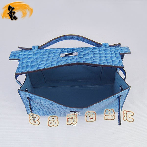 H008 最新款Hermes女包 手提包 愛馬仕晚宴包 Hermes Kelly Bag 凱莉包 石頭紋 淺藍色