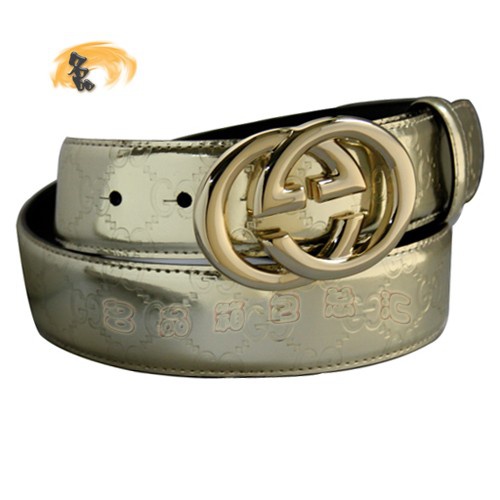 170854 Gucci皮帶 Gucci腰帶 Gucci經(jīng)典款漆皮時尚女士皮帶 古奇牛皮女士皮帶 淺金色