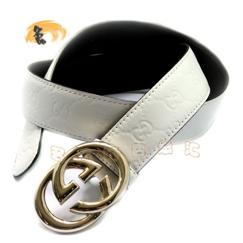 170854 Gucci皮帶 Gucci腰帶 Gucci經(jīng)典款時(shí)尚女士皮帶 古奇牛皮女士皮帶 白色