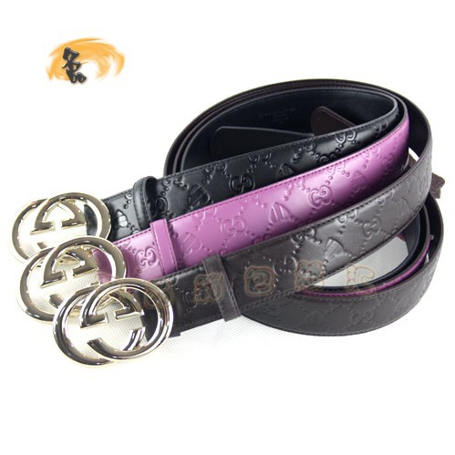 170854 Gucci皮帶 Gucci腰帶 Gucci經(jīng)典款時尚女士皮帶 古奇牛皮女士皮帶 黑色 啡色 紫色