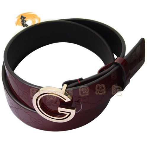 155077 經典款漆皮皮帶 Gucci女士皮帶 古奇女款皮帶 腰帶 Gucci皮帶 紫紅色