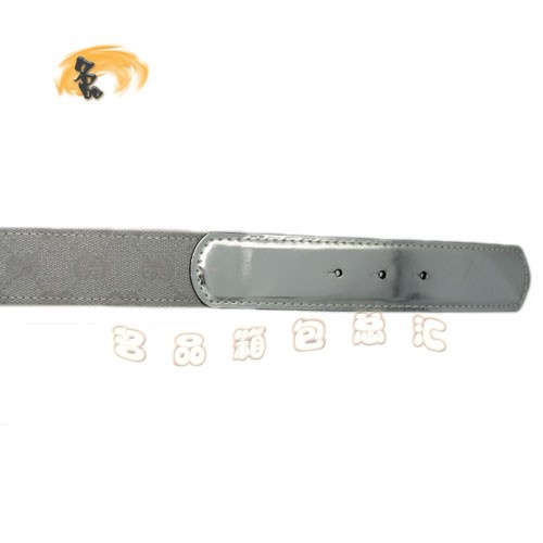 162932 Gucci皮帶 Gucci經典雙G帆布男士皮帶 古奇皮帶 Gucci腰帶 銀色