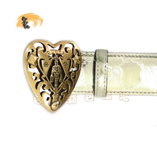 207557 經典款Gucci漆皮時尚女士皮帶 古奇皮帶 Gucci皮帶 牛皮Gucci腰帶 銀色