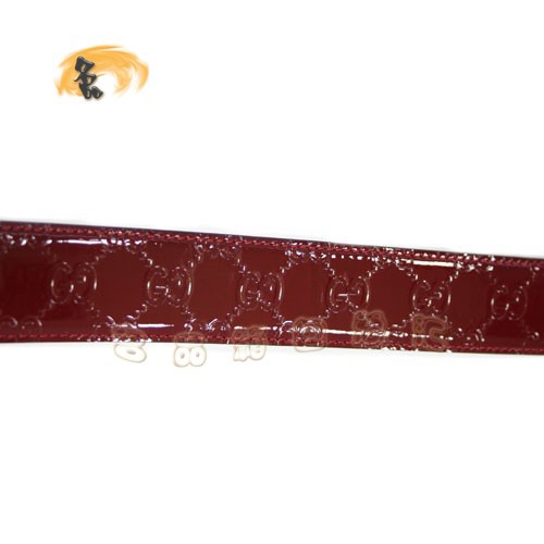 207557 經典款Gucci漆皮時尚女士皮帶 古奇皮帶 Gucci皮帶 牛皮Gucci腰帶 紫紅色