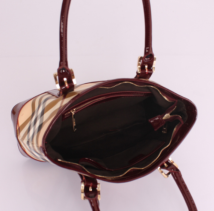 Burberry巴寶莉新款女包 8788紅漆