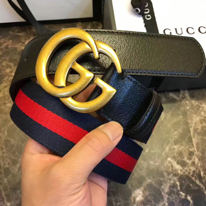 409416 Gucci雙G帶扣Sylvie織帶腰帶 Gucci女士皮帶