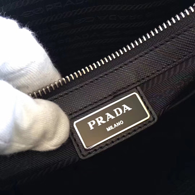 2VG079 Prada普拉達男包 Prada男士公文包 普拉達豎款手提包 黑色