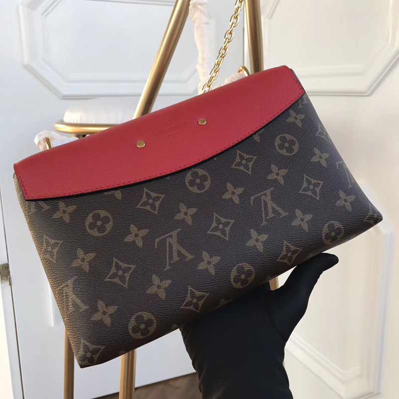 M43713 LV Saint Placide 手袋 LV女包 LV鏈條包 紅色