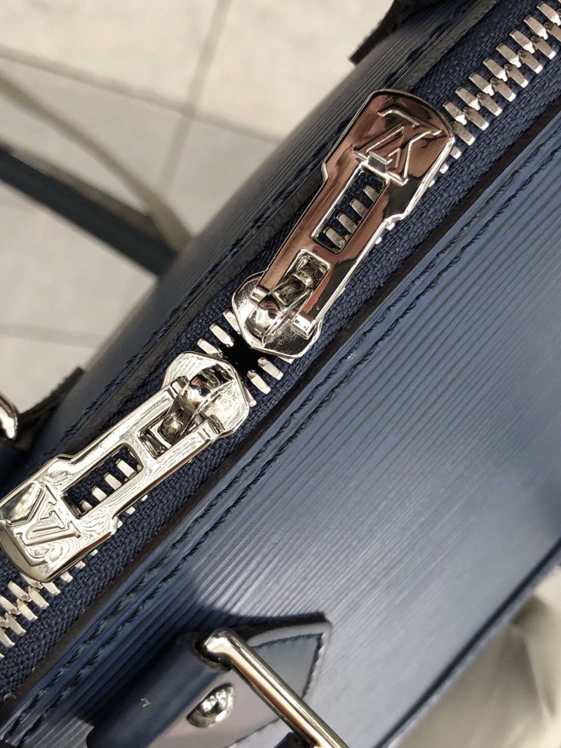 M40855 LV ALMA BB 手袋 LV女包 LV貝殼包 LV牛皮水波紋手提包 藍色