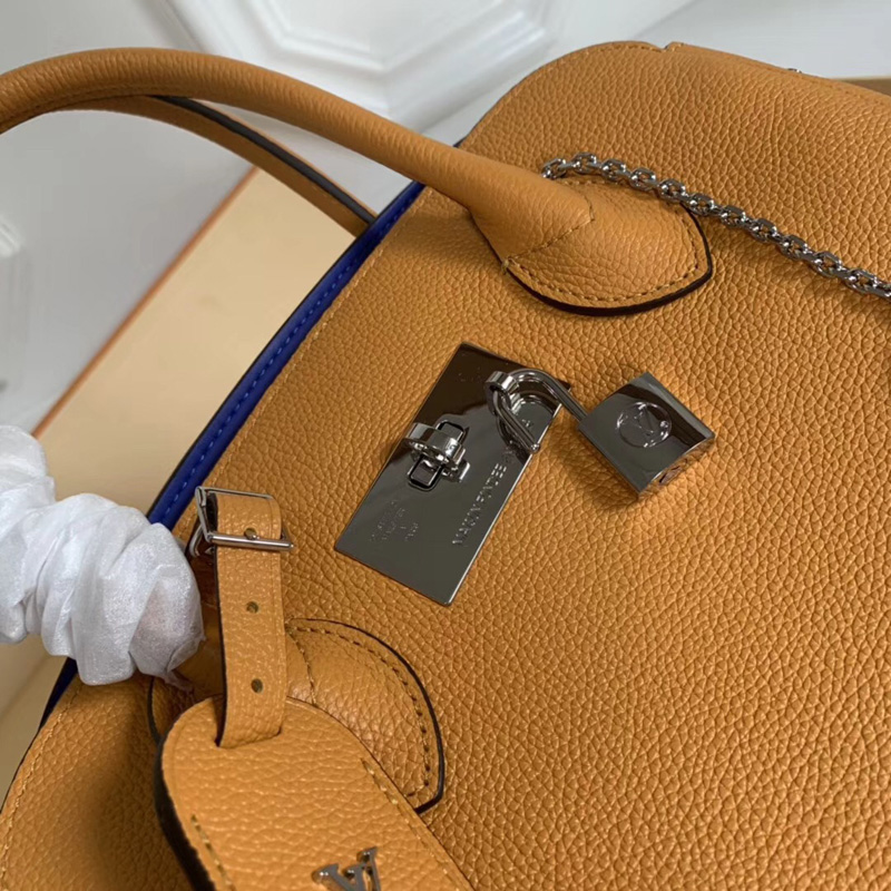 M55026 LV MILLA 小號手袋 Veau Nuage小牛皮女包 LV單肩手提包 橘黃色