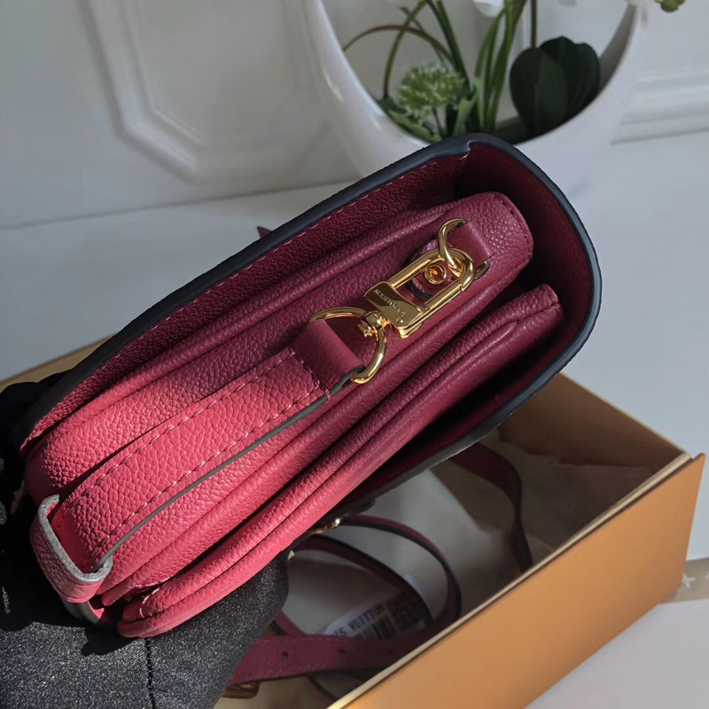 M43737 LV Pochette Metis 手袋 LV全皮壓花女包 LV郵差包 LV空姐包 玫紅