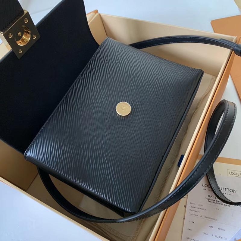 M52880 LV Locky BB 手袋 LV Epi皮革掛鎖包 LV女包 LV單肩包 黑色