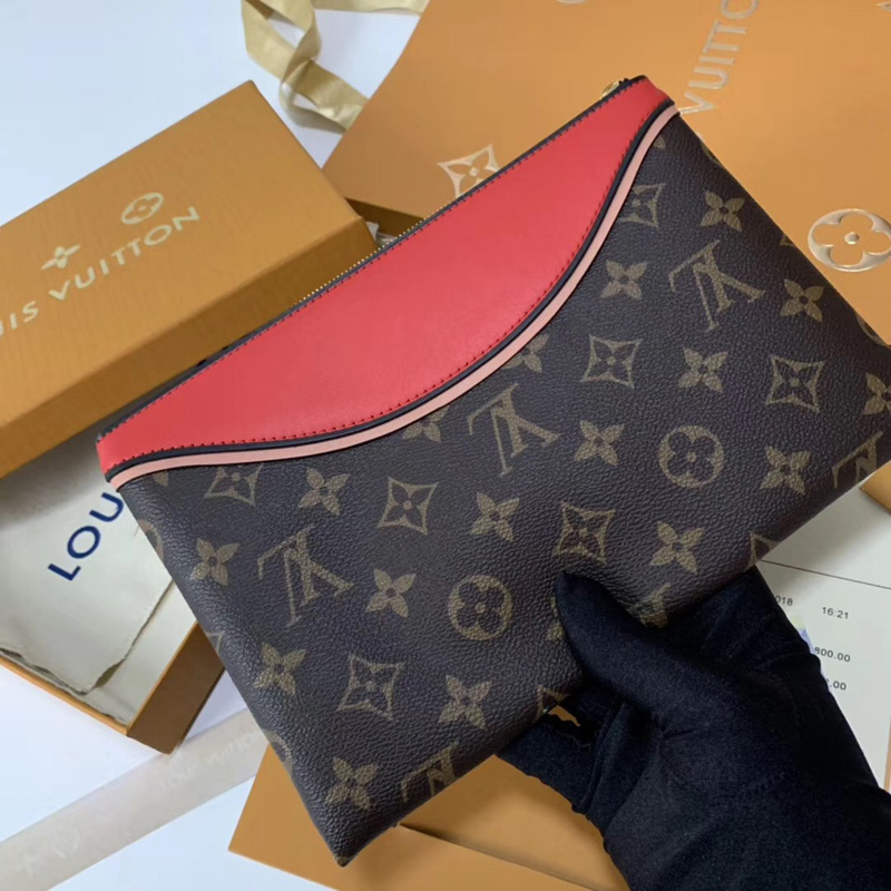 M63903 LV POCHETTE TUILERIES 手包 Monogram 帆布配小牛皮手包 LV手拿包