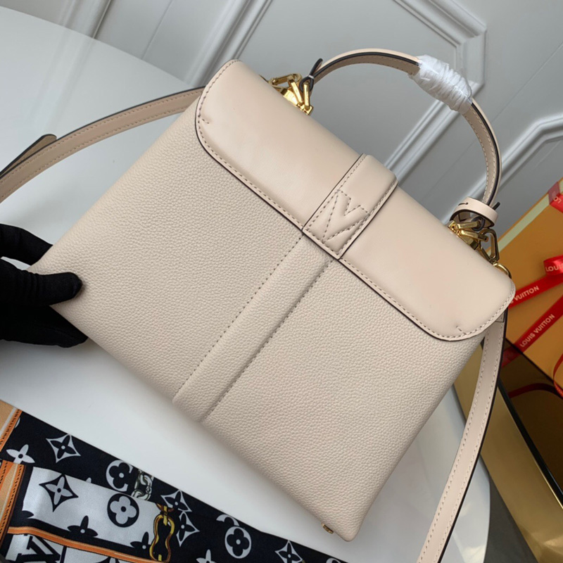 M53822 LV ROSE DES VENTS 小號手袋 LV掛鎖手提單肩包 奶白