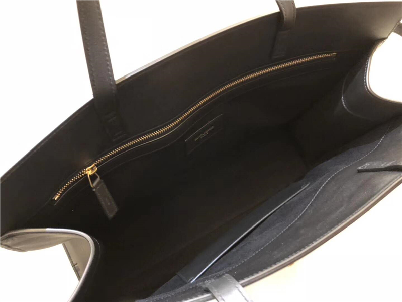 553745 YSL女袋 Mahattan 圣羅蘭手提袋 中號 磨面皮 YSL購物袋 黑色