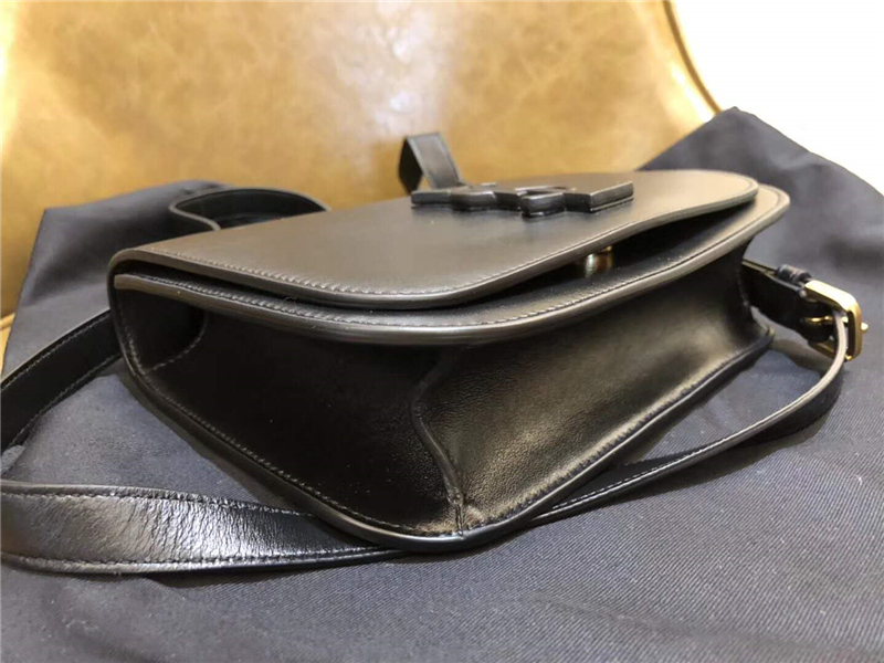 512853 YSL女袋 圣羅蘭Box包 SPONTINI小號(hào) 真皮 YSL肩背包挎包 黑色