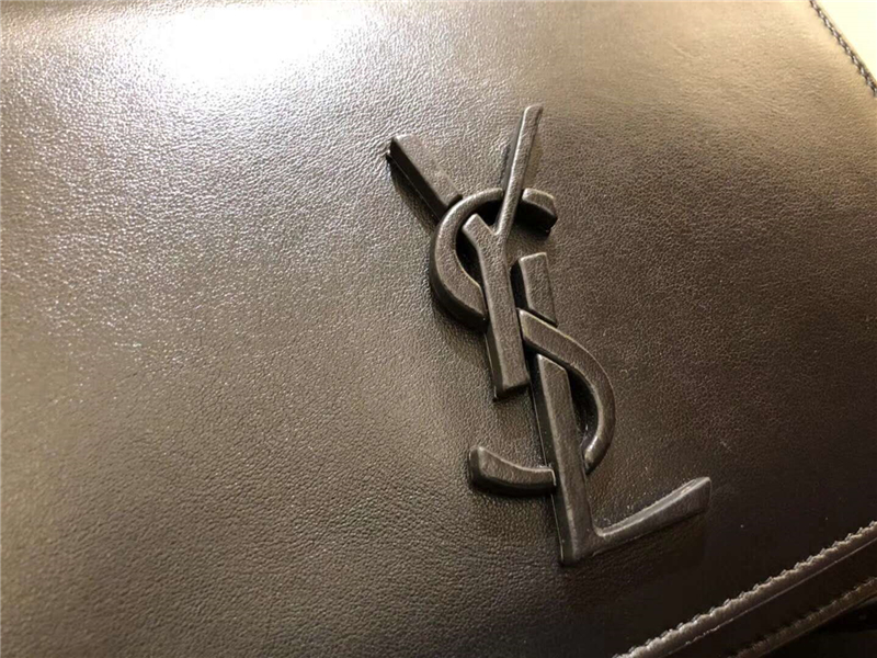 512853 YSL女袋 圣羅蘭Box包 SPONTINI小號(hào) 真皮 YSL肩背包挎包 黑色