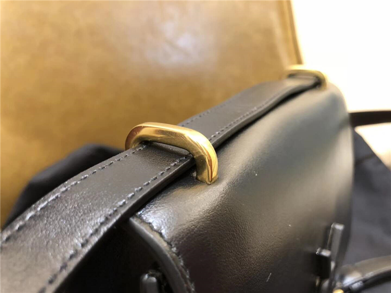 512853 YSL女袋 圣羅蘭Box包 SPONTINI小號(hào) 真皮 YSL肩背包挎包 黑色