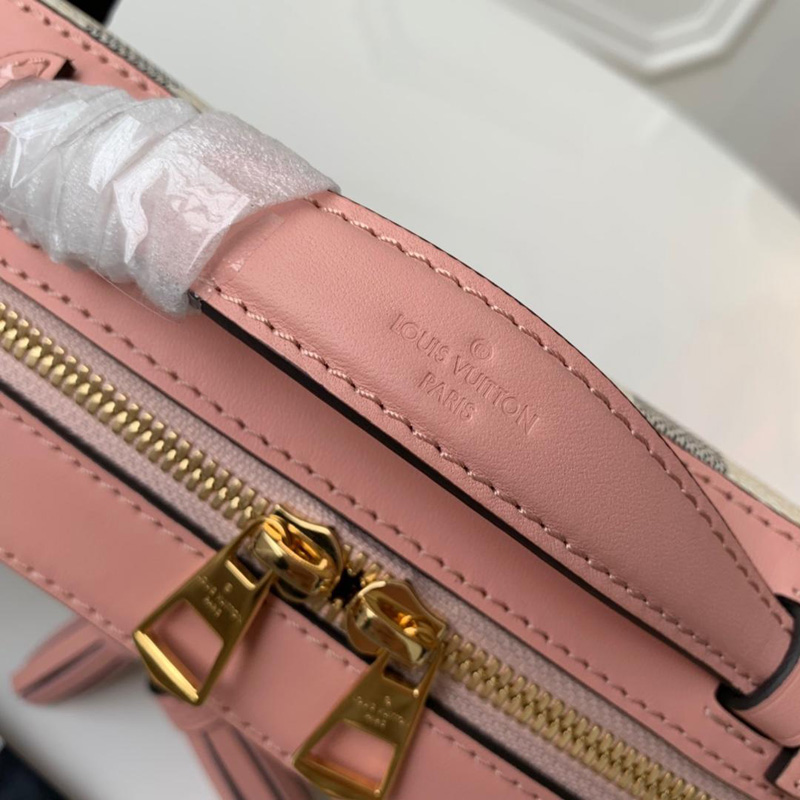 N40155 LV SAINTONGE 手袋 Damier Azur帆布白格 LV相機包 粉色