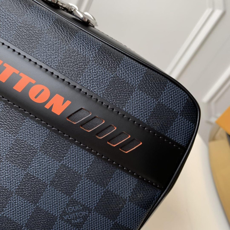 N60245 LV大號盥洗包 Damier Cobalt 帆布格仔手包 LV手包 藍色