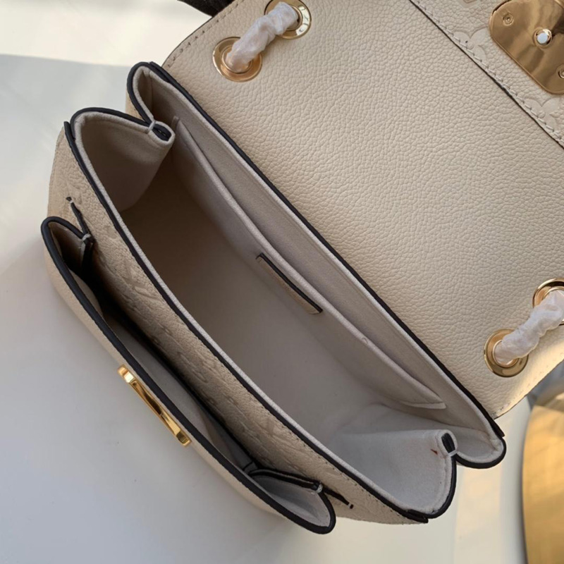 M44553 LV VAVIN BB 手袋 Monogram Empreinte 皮革女包 奶白色