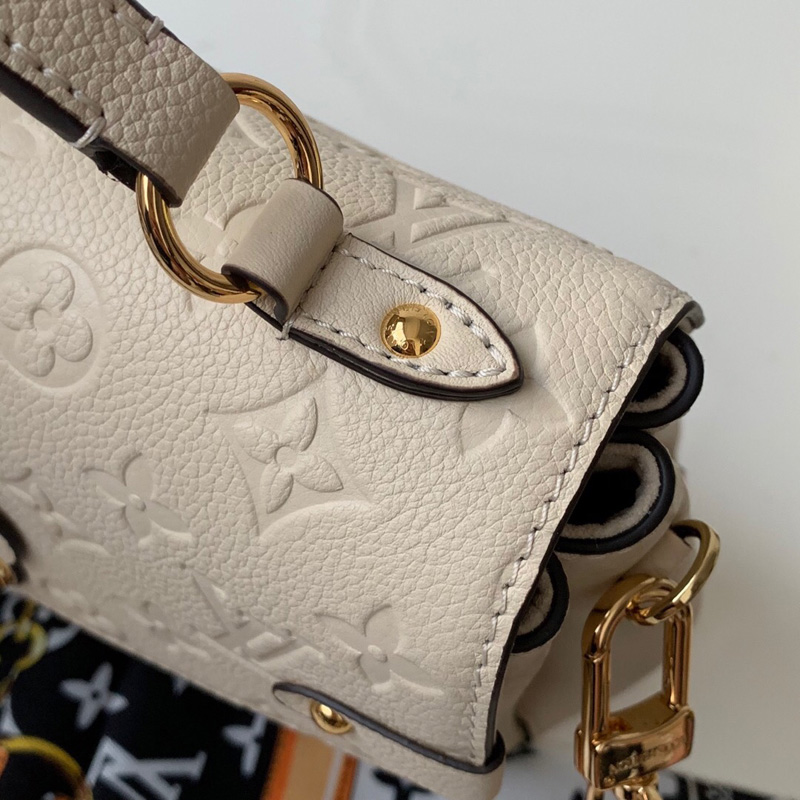 M53943 LV Georges BB手袋 Monogram Empreinte皮革壓花女包 白色