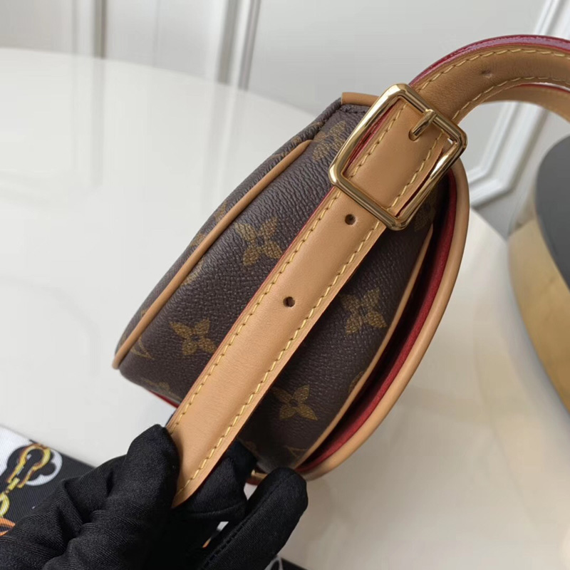 M44860 LV TAMBOURIN 手袋 Monogram 帆布女包 LV圓餅翻蓋包