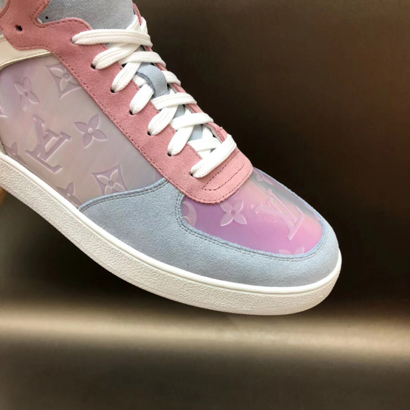 1A5HEP LV RIVOLI 運動鞋 彩虹色 Monogram男鞋 白色