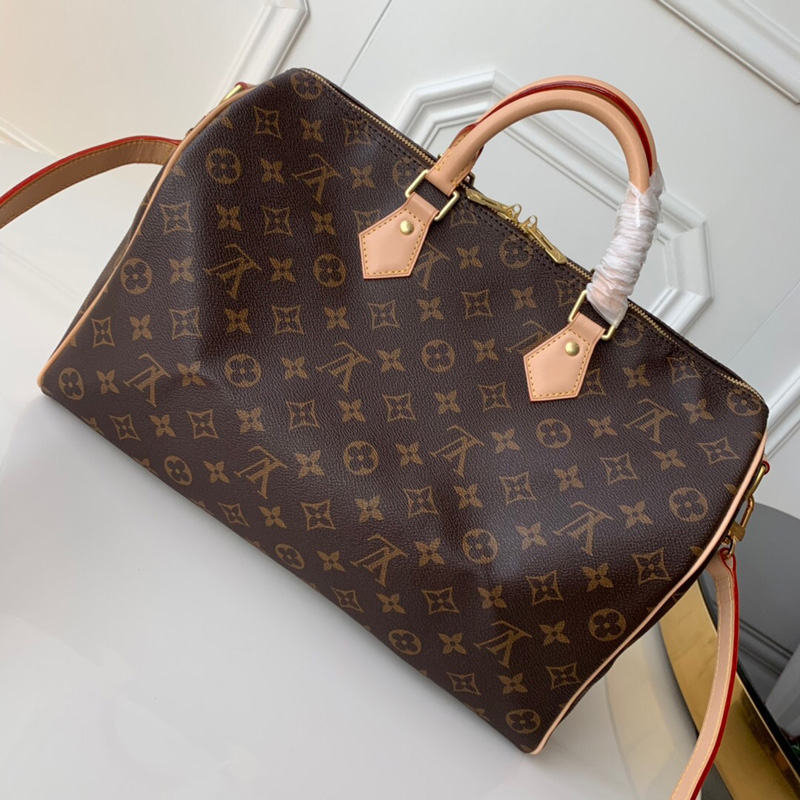 M41111 LV Speedy 35 手袋(配肩帶)Monogram 老花帆布 LV枕頭包