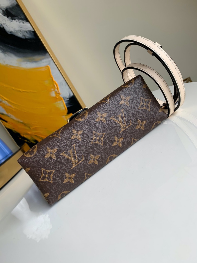 M45155 LV Locky BB 手袋 編織手柄單肩手提包 米白色