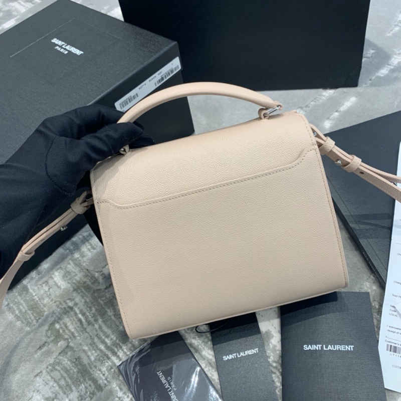 602716 YSL圣羅蘭 CASSANDRA迷你粒面壓印皮革手提包 粉色